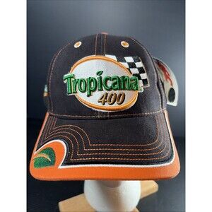 Vtg 2004 Tropicana 400 NASCAR Racing Hat Strapback Chicagoland Speedway Y2k NEW